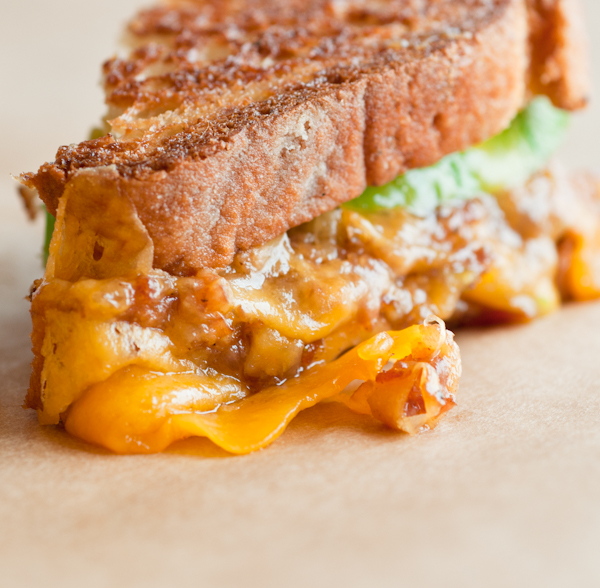 If You Prefer Cheese grilled cheese with bacon jam & avocado