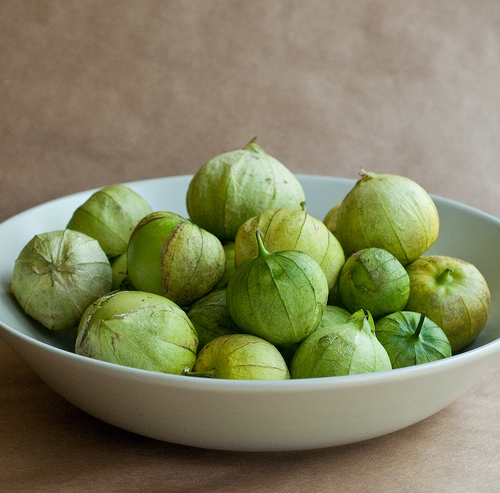 Sometimes the stars align and my pictures turn out as planned. This is one of those times, though they do look a little brussels sprouty from afar. Aka tomatillos.