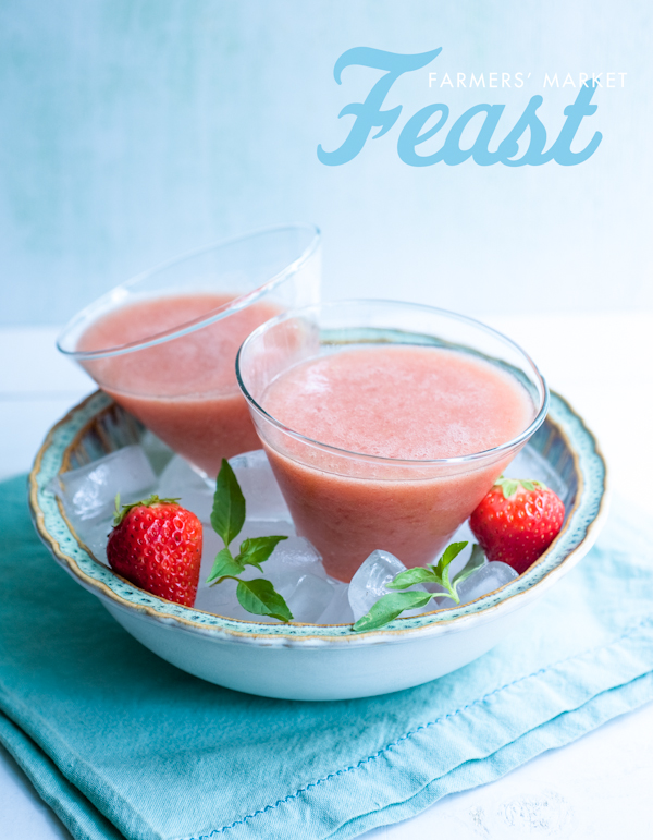 Strawberry & Rhubarb Smoothie with Lemon Basil