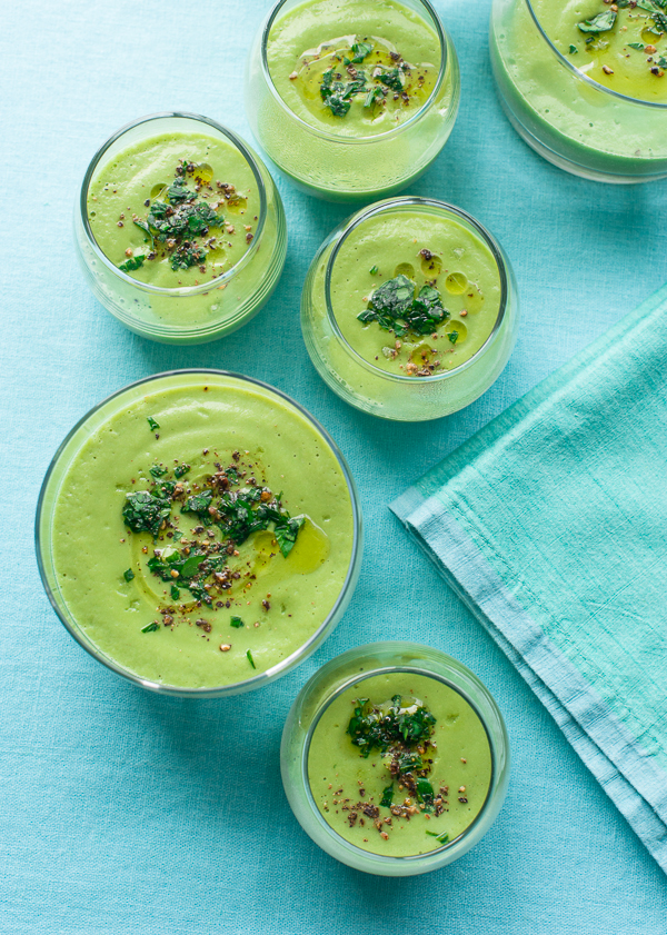 Creamy Cauliflower Soup with Greens & Avocado Gluten-Free, Vegan Vegetable Soup